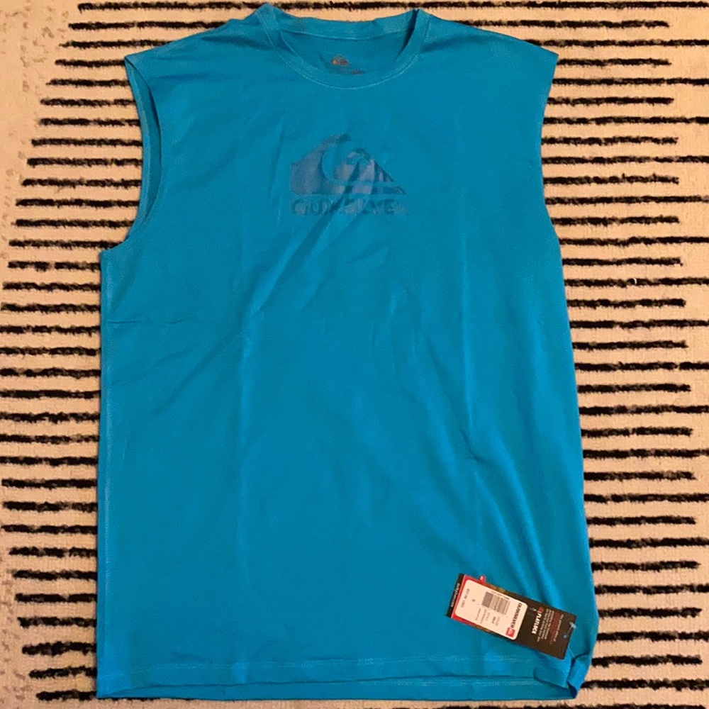 BNWT Mens Quiksilver Cut Off Tank UPF 50+ surf swim sun guard S M XXL